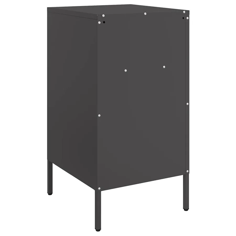 Table de chevet noir 36x39x68 cm acier - 8