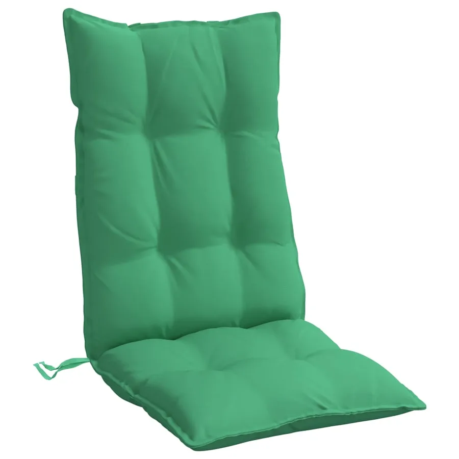 Coussins de chaise à dossier haut lot de 6 vert tissu oxford - 5