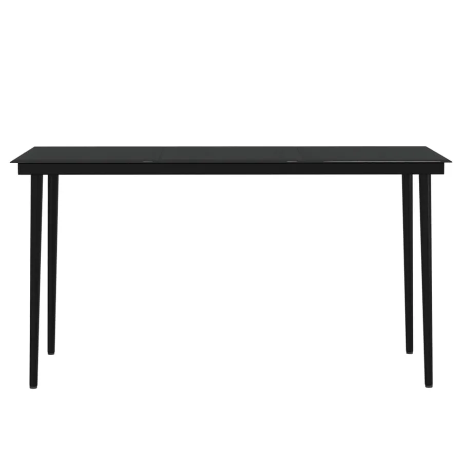 Ensemble à manger de jardin avec coussins 5 pcs Noir - 6