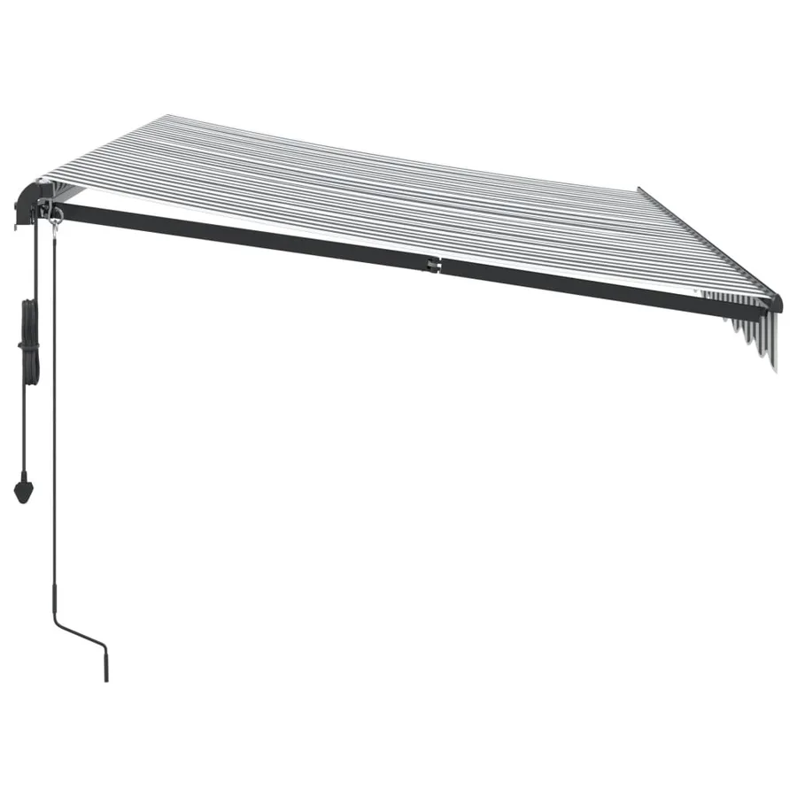 Auvent rétractable automatique avec LED anthracite et blanc - 5