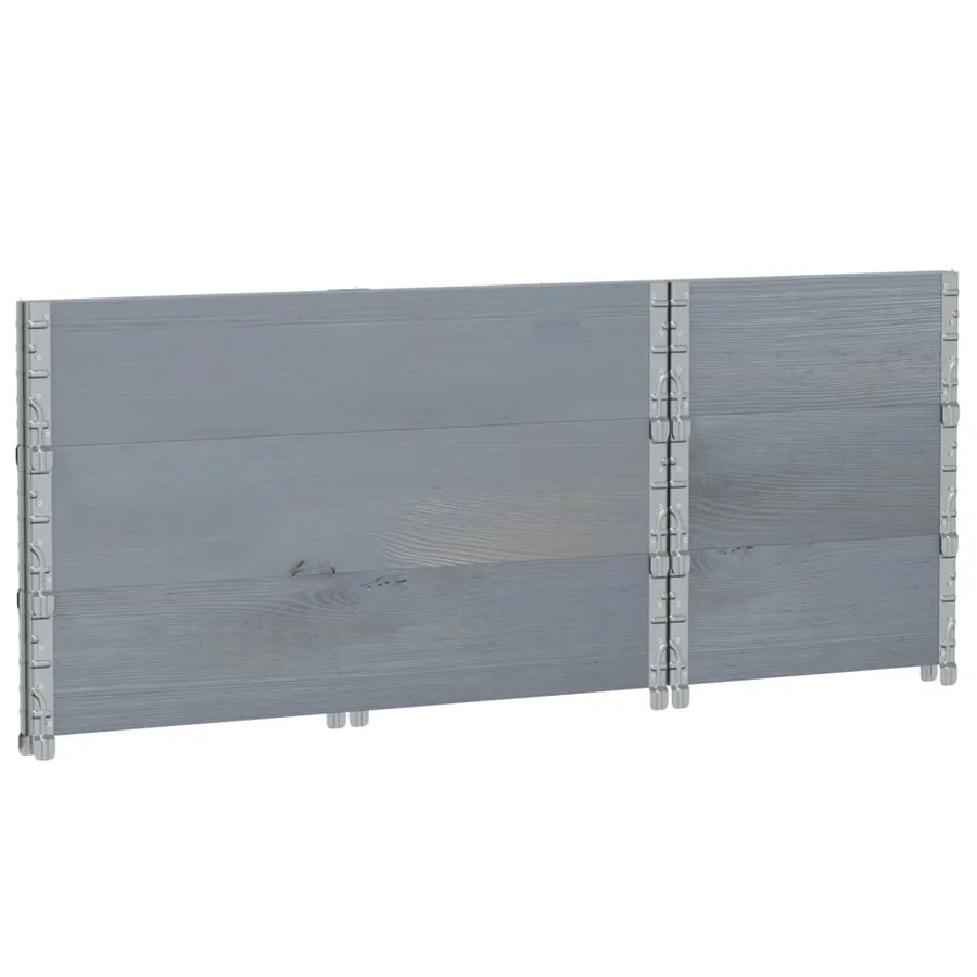 Jardinière gris 100x50 cm bois massif de pin - 6