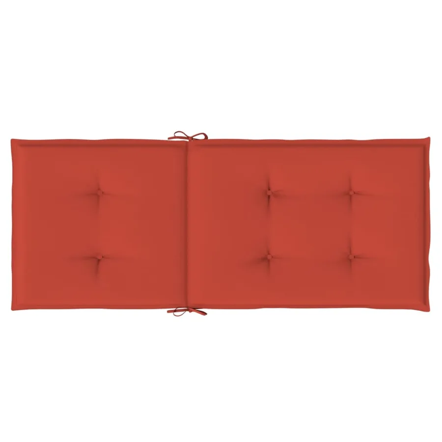Coussins de chaise à dossier haut lot de 6 rouge mélangé tissu - 7