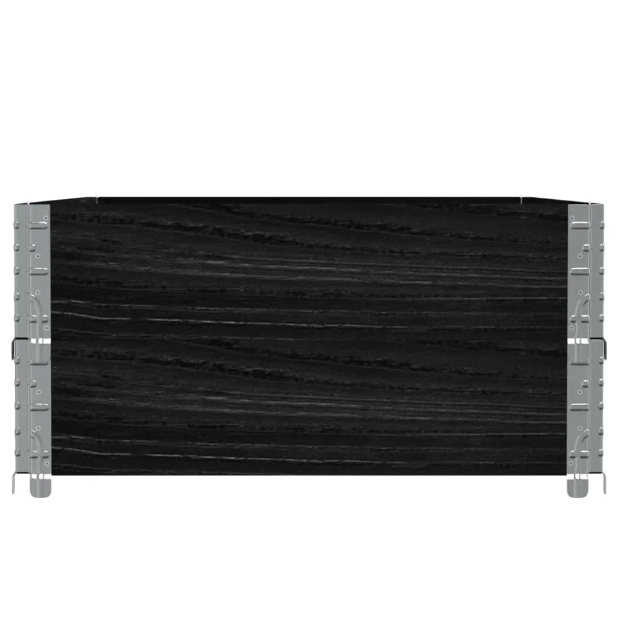 Jardinière noir 120x80 cm bois massif de pin - 4