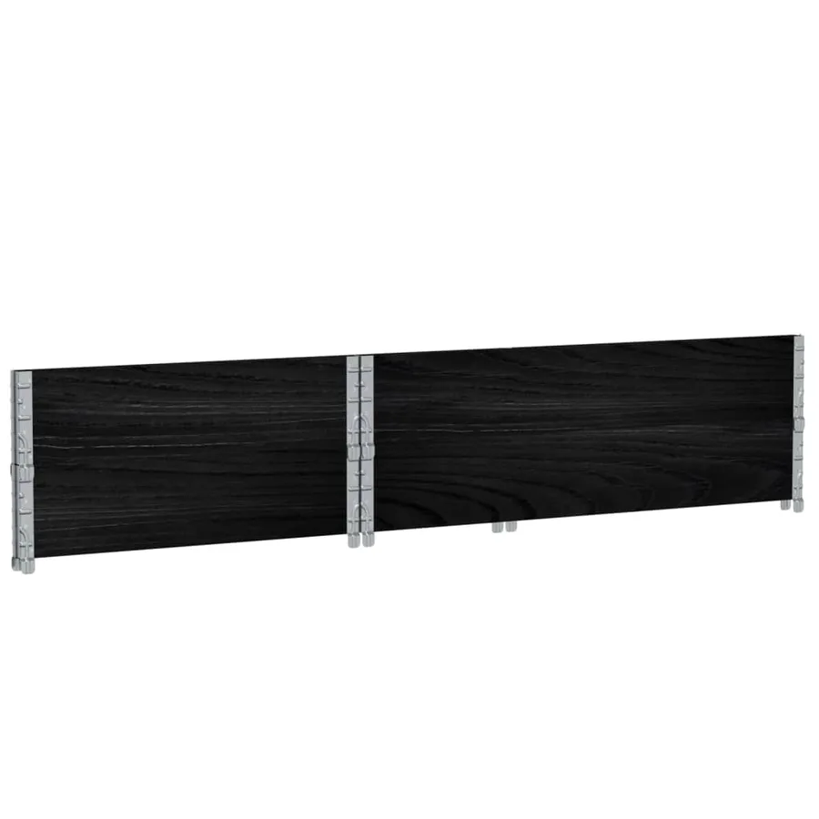 Jardinière noir 120x80 cm bois massif de pin - 6
