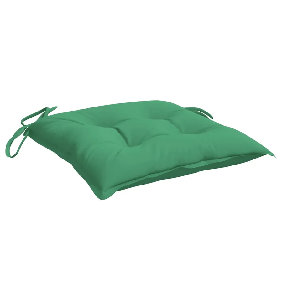 Coussins de chaise lot de 4 vert 50x50x7 cm tissu oxford - 5