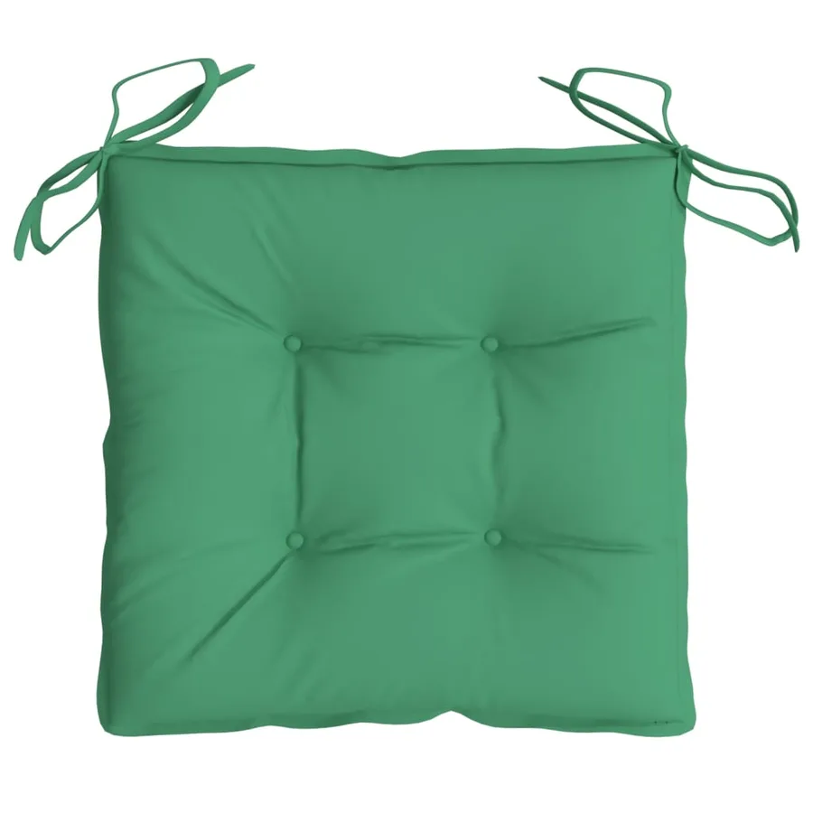 Coussins de chaise lot de 4 vert 50x50x7 cm tissu oxford - 6