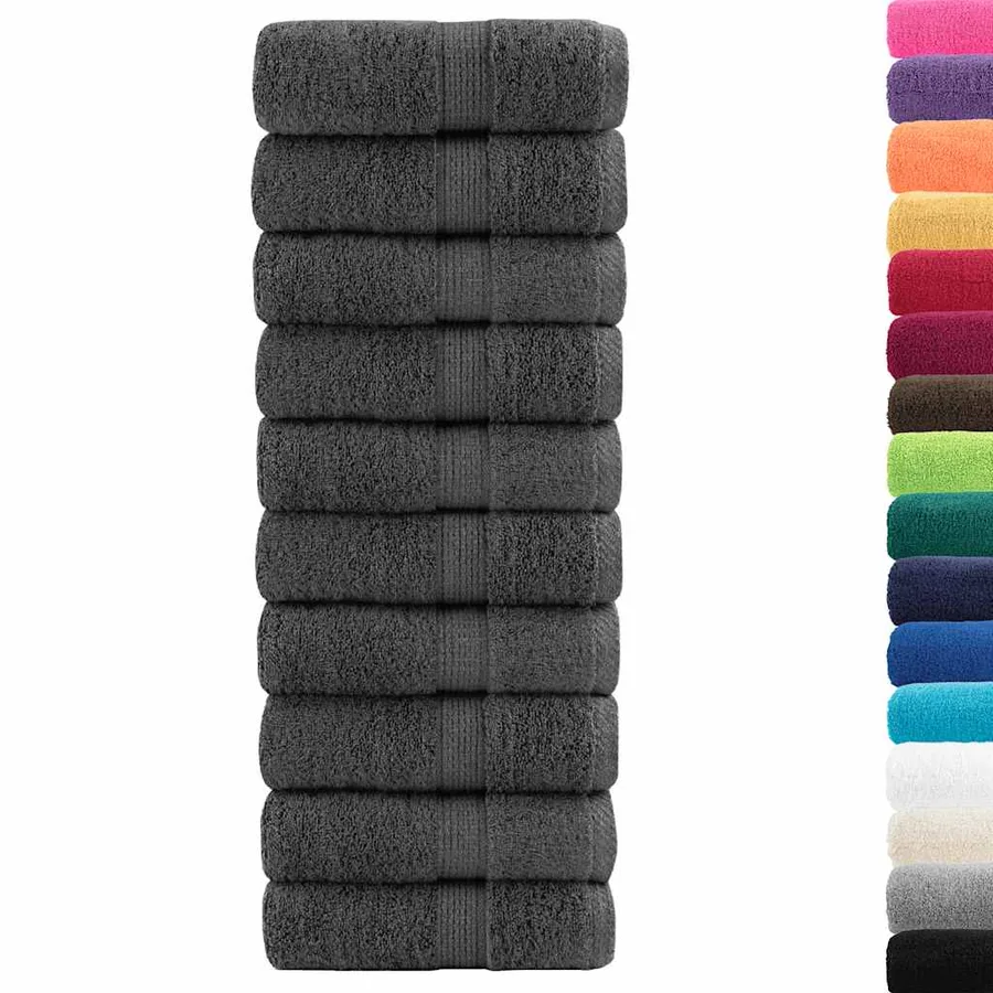 Serviettes de toilette premium SOLUND 50 pièces Anthracite 30 x 30 cm 600 g/m² - 2