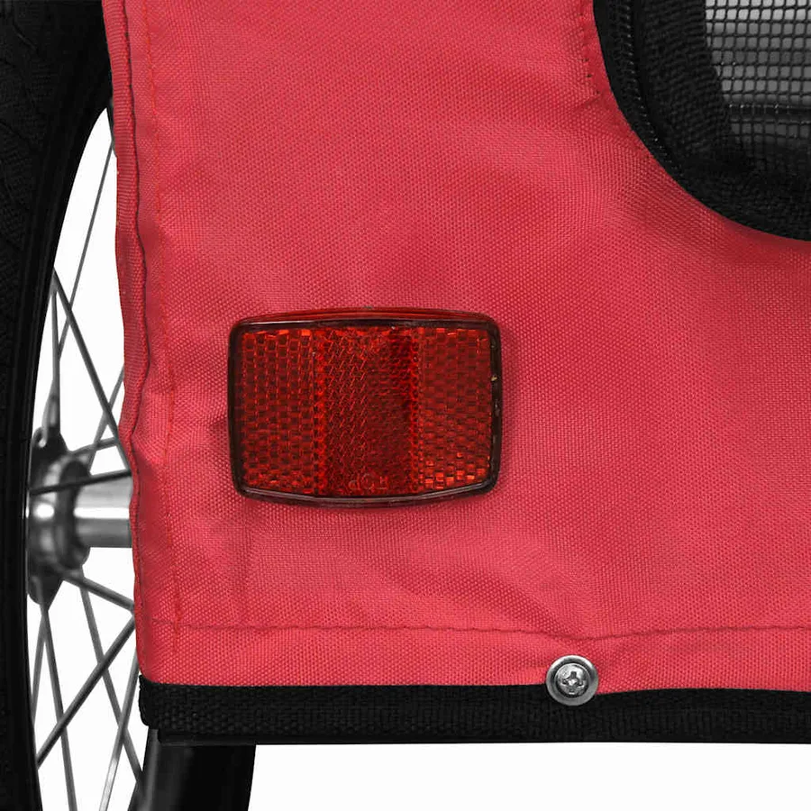 Remorque de vélo pour animaux de compagnie rouge - 11