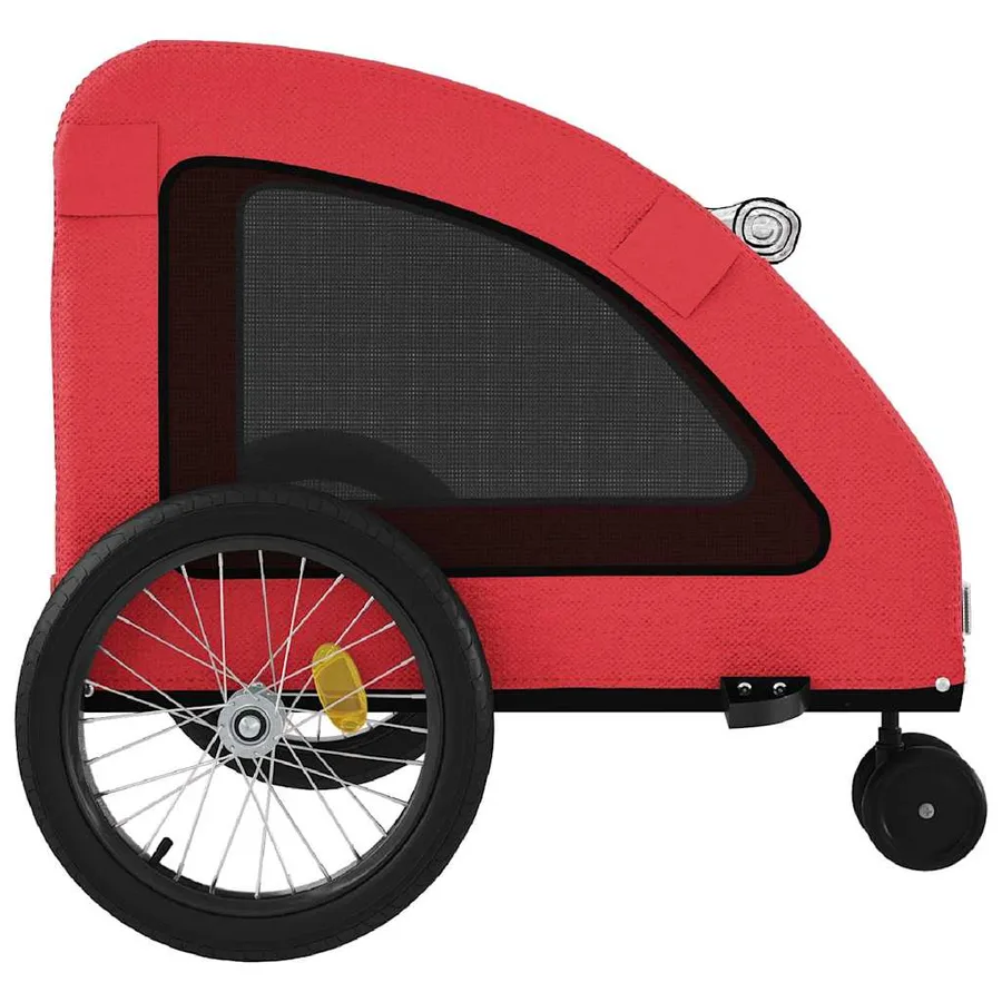 Remorque de vélo pour animaux de compagnie rouge - 7