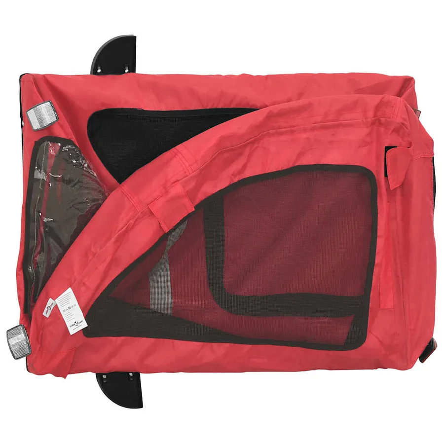 Remorque de vélo pour animaux de compagnie rouge - 9