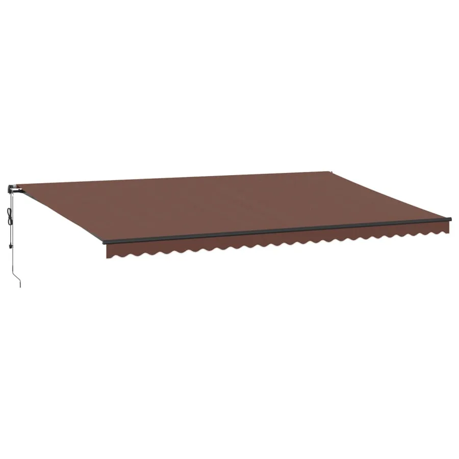 Auvent rétractable automatique avec LED marron 600x350 cm - 2