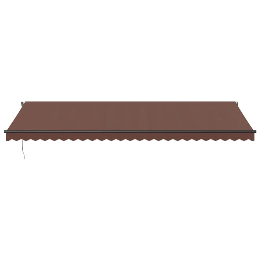 Auvent rétractable automatique avec LED marron 600x350 cm - 4