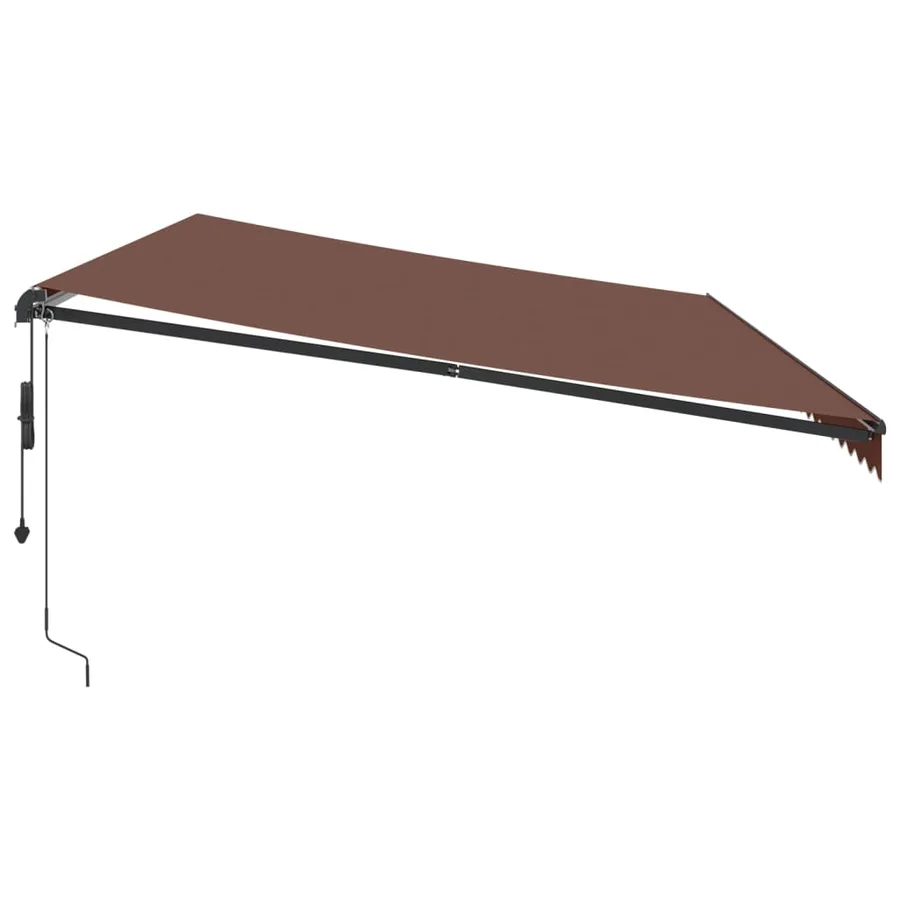 Auvent rétractable automatique avec LED marron 600x350 cm - 5