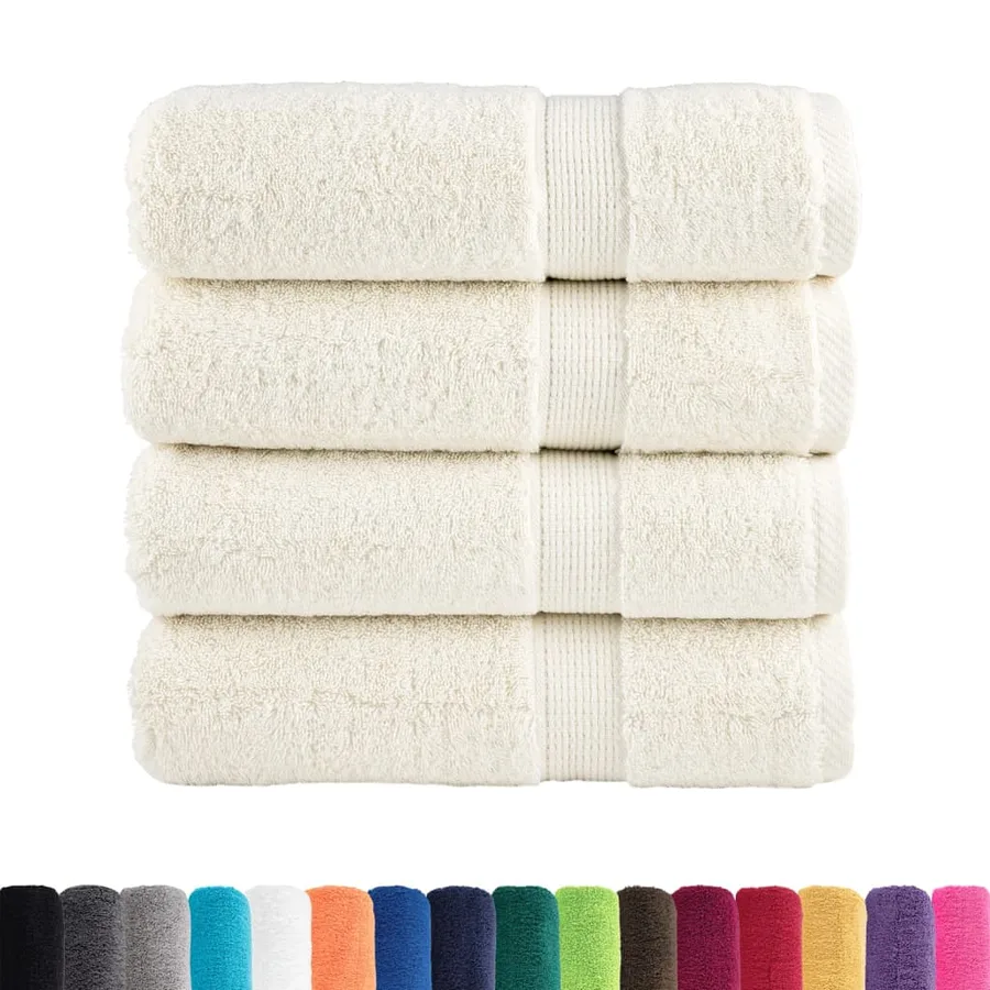 Serviettes de douche de qualité supérieure SOLUND 4 pcs crème - 2
