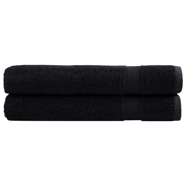 Serviettes de qualité supérieure SOLUND 2 pcs noir 600 g/m²