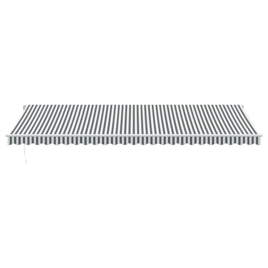 Auvent manuel rétractable avec LED anthracite blanc 600x350 cm - 4