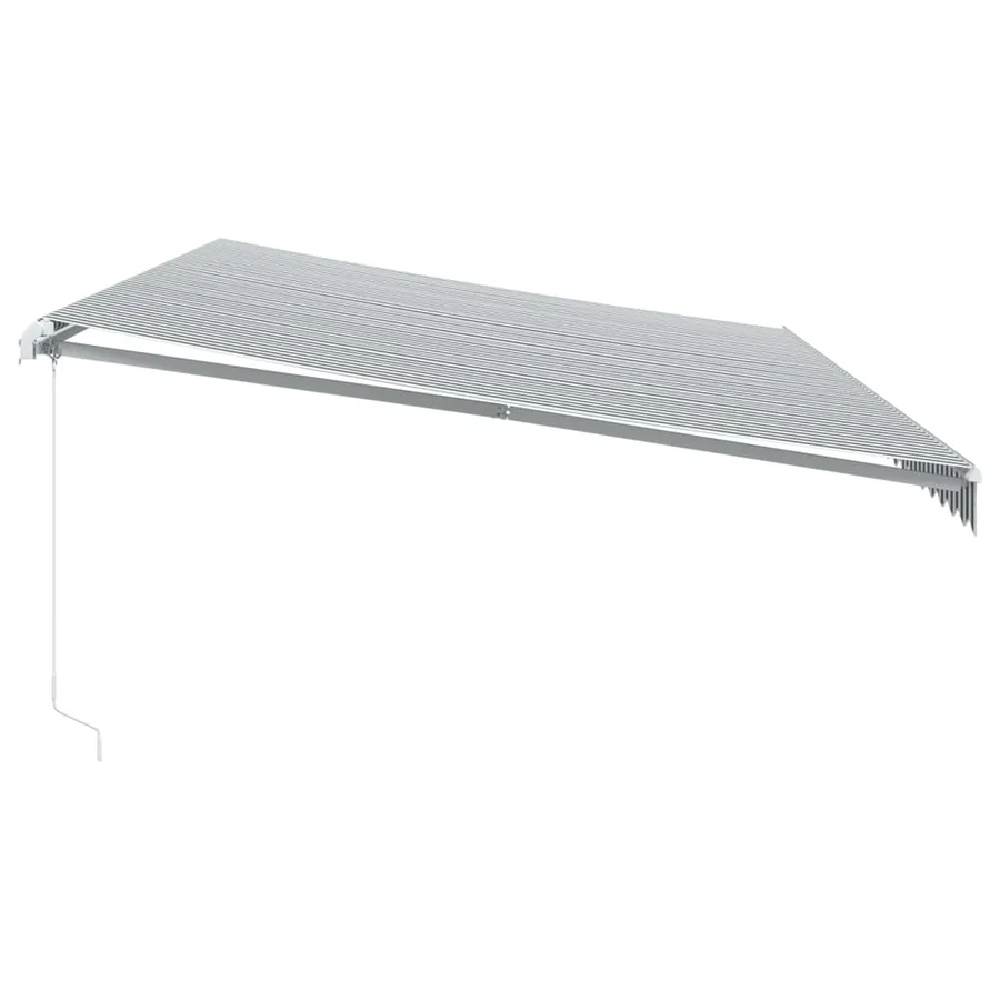 Auvent manuel rétractable avec LED anthracite blanc 600x350 cm - 5