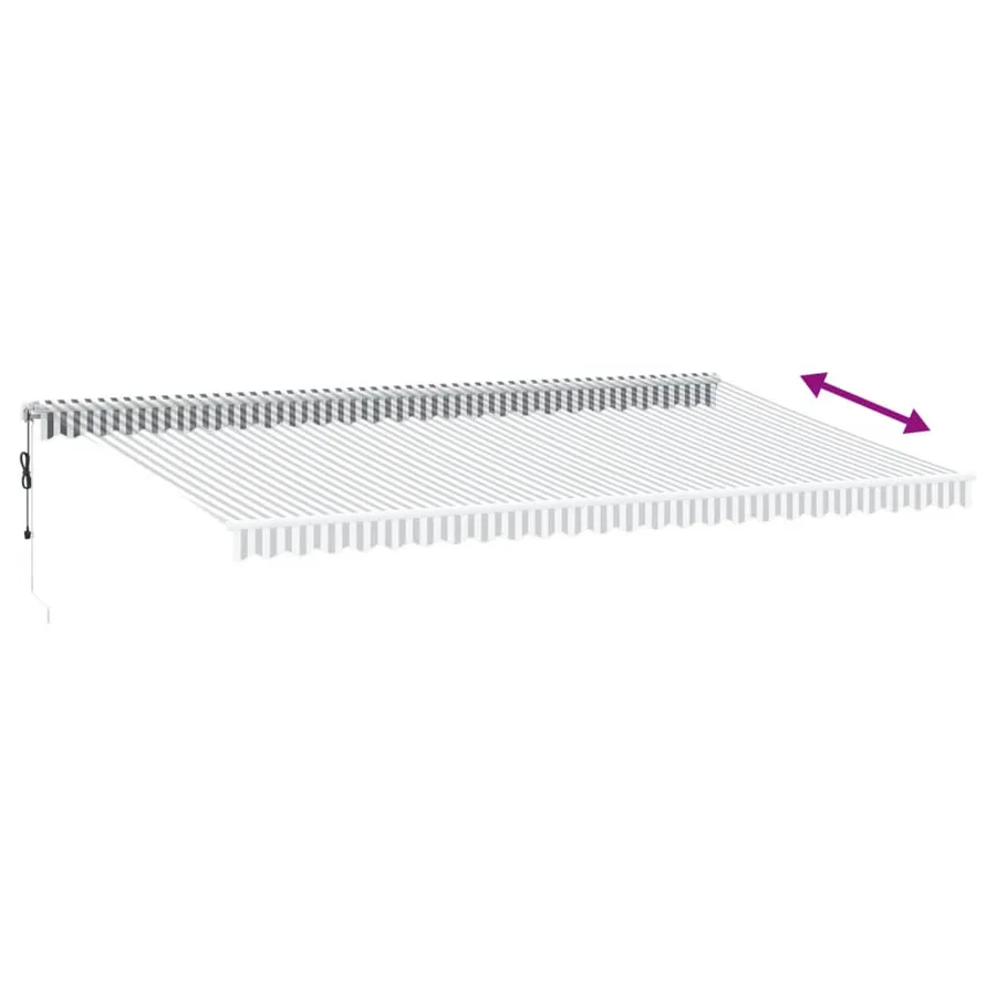 Auvent rétractable automatique avec LED anthracite et blanc - 6