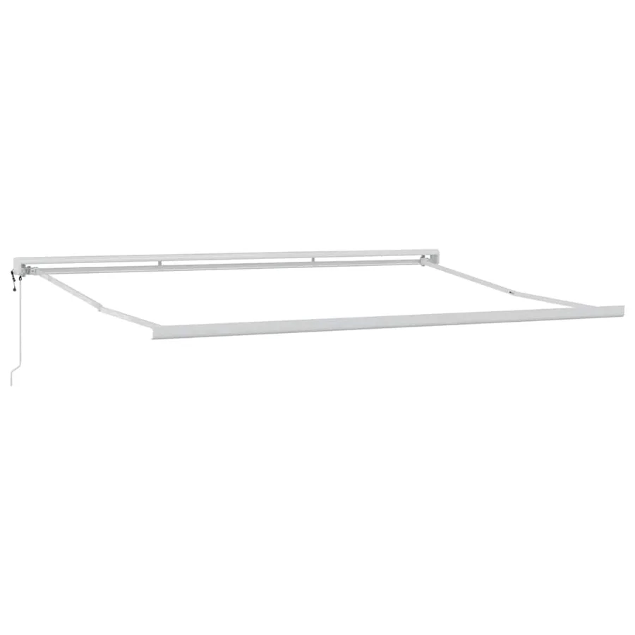 Auvent rétractable anthracite et blanc 4,5x3 m tissu/aluminium - 6