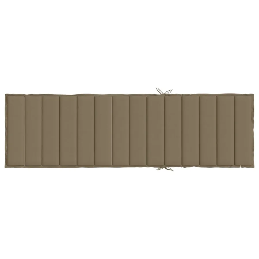 Coussin de chaise longue taupe mélangé 200x70x4 cm tissu - 5