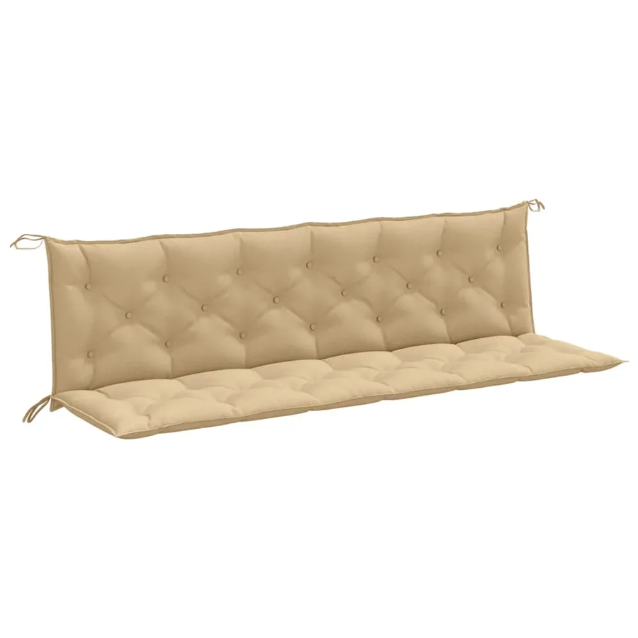 Coussins de banc de jardin lot de 2 beige mélangé tissu - 2
