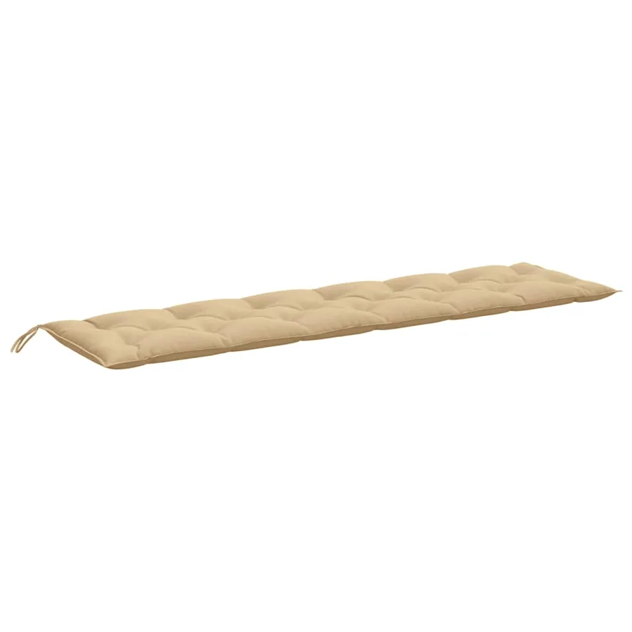 Coussins de banc de jardin lot de 2 beige mélangé tissu - 5