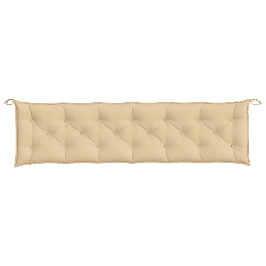 Coussins de banc de jardin lot de 2 beige mélangé tissu - 6