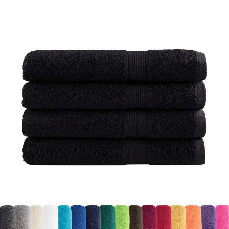 Serviettes de sauna de qualité supérieure SOLUND 4 pcs noir - 2