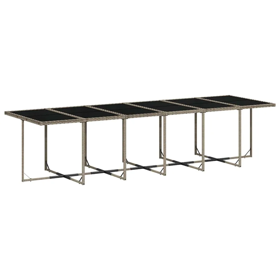 Ensemble à manger de jardin 17 pcs et coussins résine tressée - 4