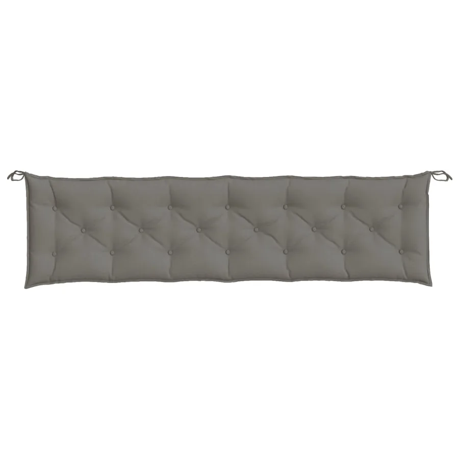 Coussins de banc de jardin lot de 2 gris foncé mélangé tissu - 6