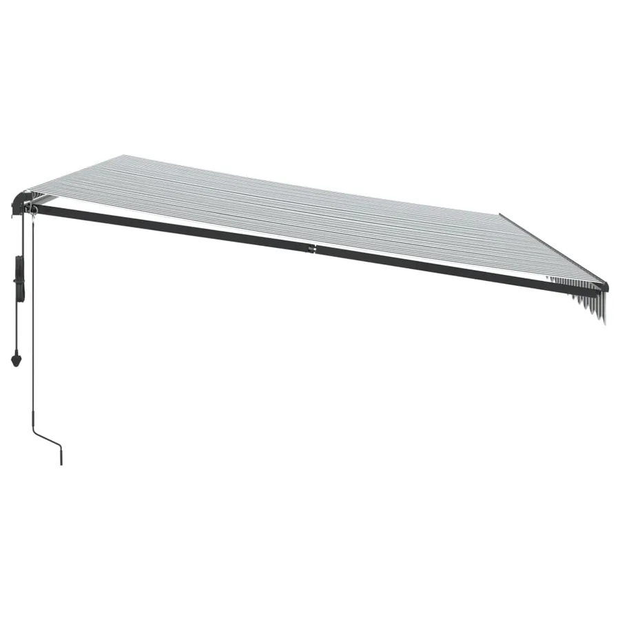 Auvent rétractable automatique anthracite et blanc 500x350 cm - 5
