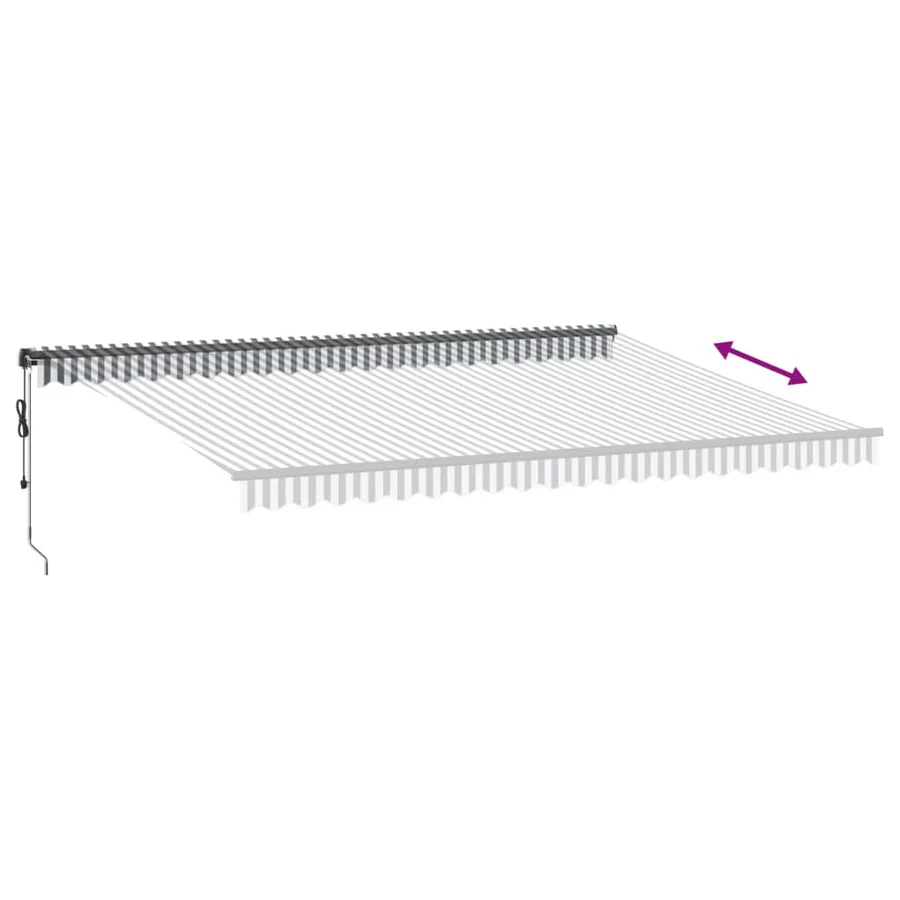 Auvent rétractable automatique anthracite et blanc 500x350 cm - 6