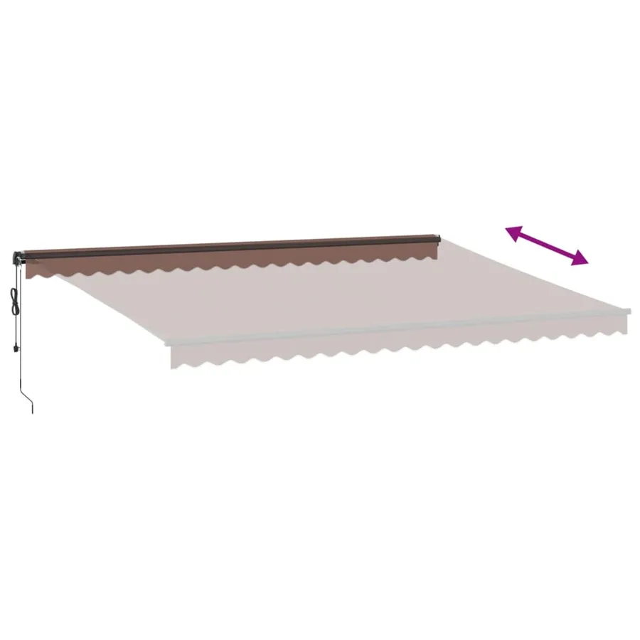 Auvent rétractable automatique marron 500x350 cm - 5