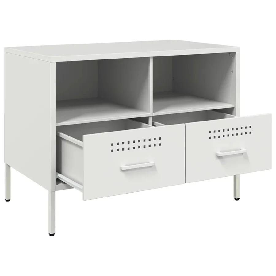 Meubles TV 2 pcs blanc 68x39x50,5 cm acier - 10