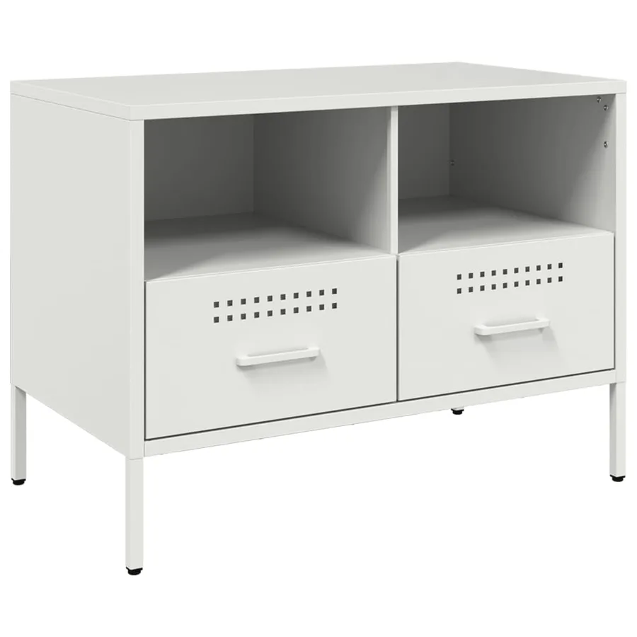 Meubles TV 2 pcs blanc 68x39x50,5 cm acier - 6