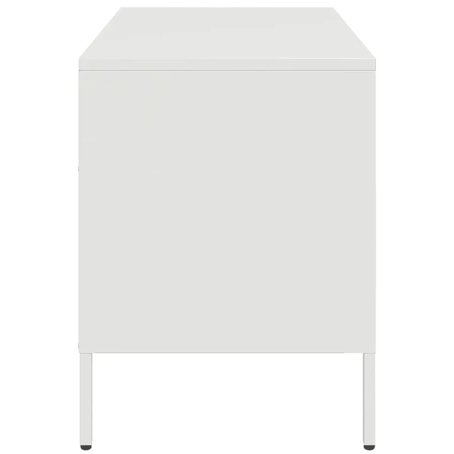 Meubles TV 2 pcs blanc 68x39x50,5 cm acier - 8