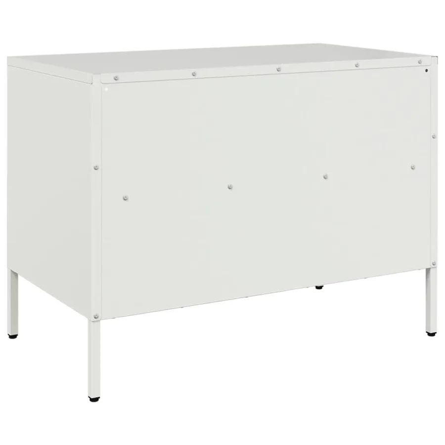 Meubles TV 2 pcs blanc 68x39x50,5 cm acier - 9