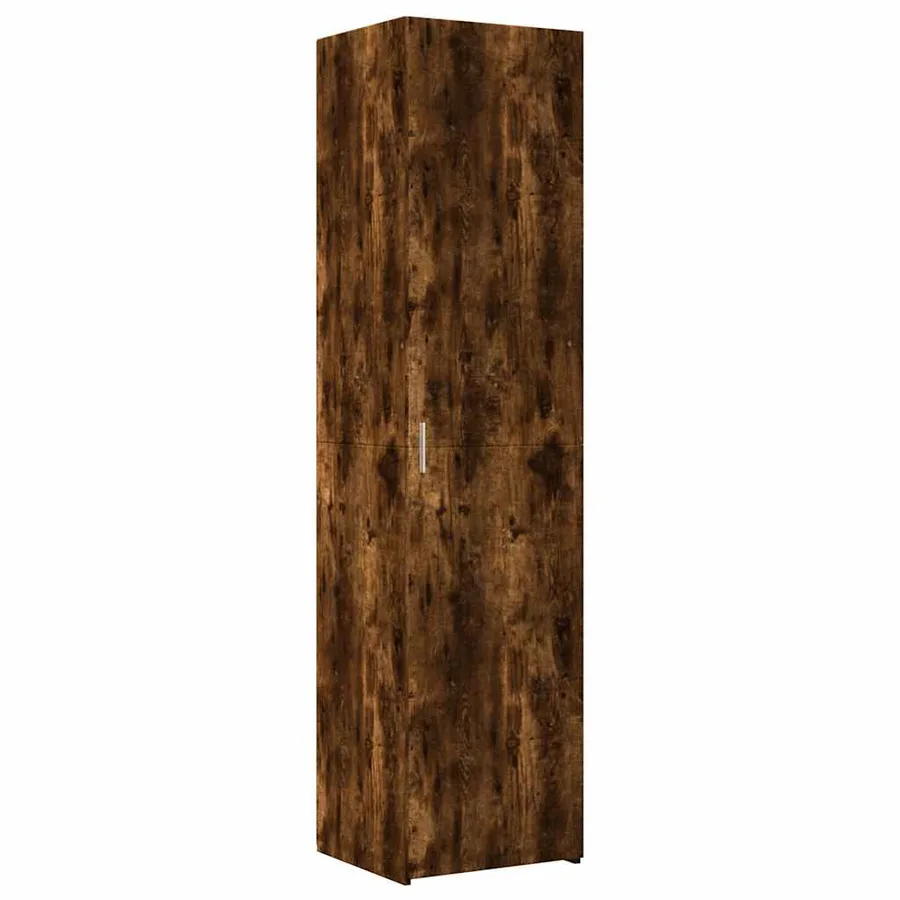 Buffet haut chêne fumé 45x42,5x185 cm bois d'ingénierie - 2