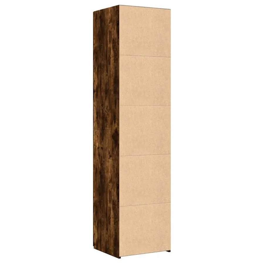 Buffet haut chêne fumé 45x42,5x185 cm bois d'ingénierie - 4