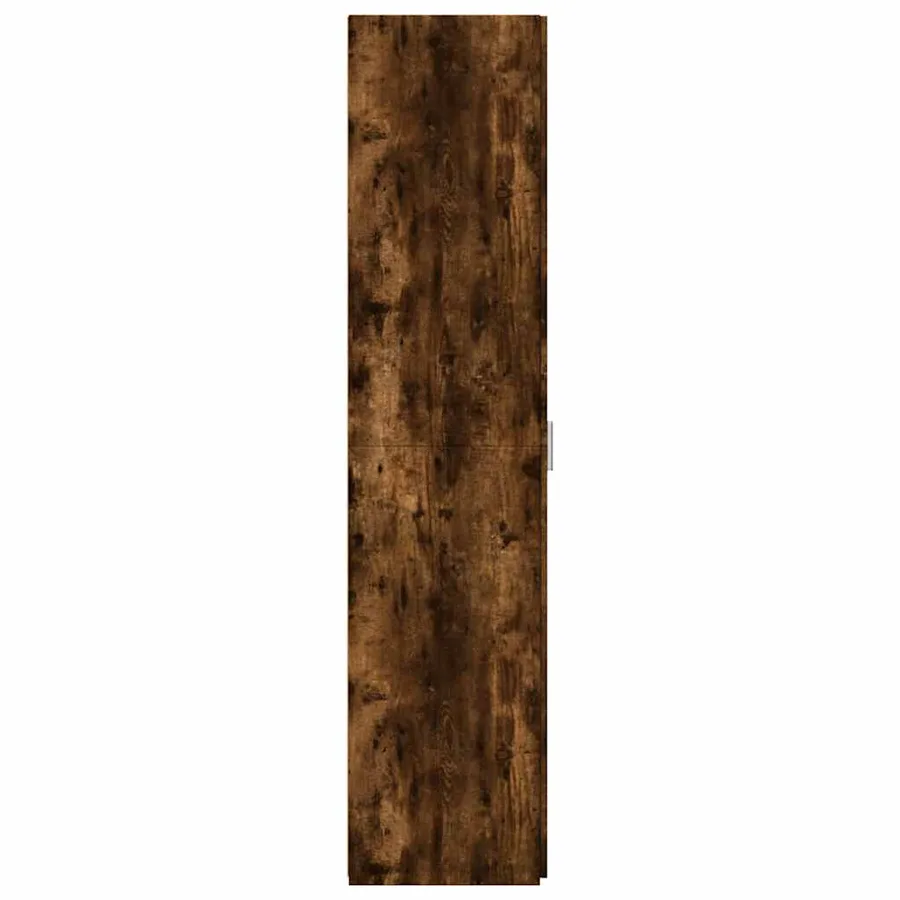 Buffet haut chêne fumé 45x42,5x185 cm bois d'ingénierie - 5