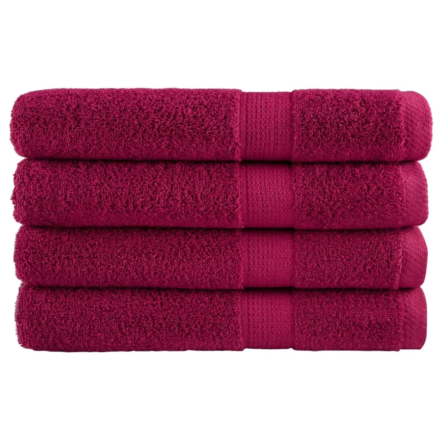 Serviettes de qualité supérieure SOLUND 4 pcs bordeaux 600 g/m²