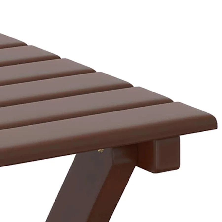 Table d’appoint pliable marron bois de peuplier massif - 7