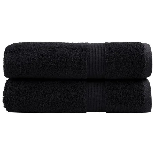 Serviettes de douche de qualité supérieure SOLUND 2 pcs noir