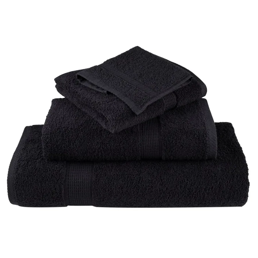 Serviettes de douche de qualité supérieure SOLUND 2 pcs noir - 4