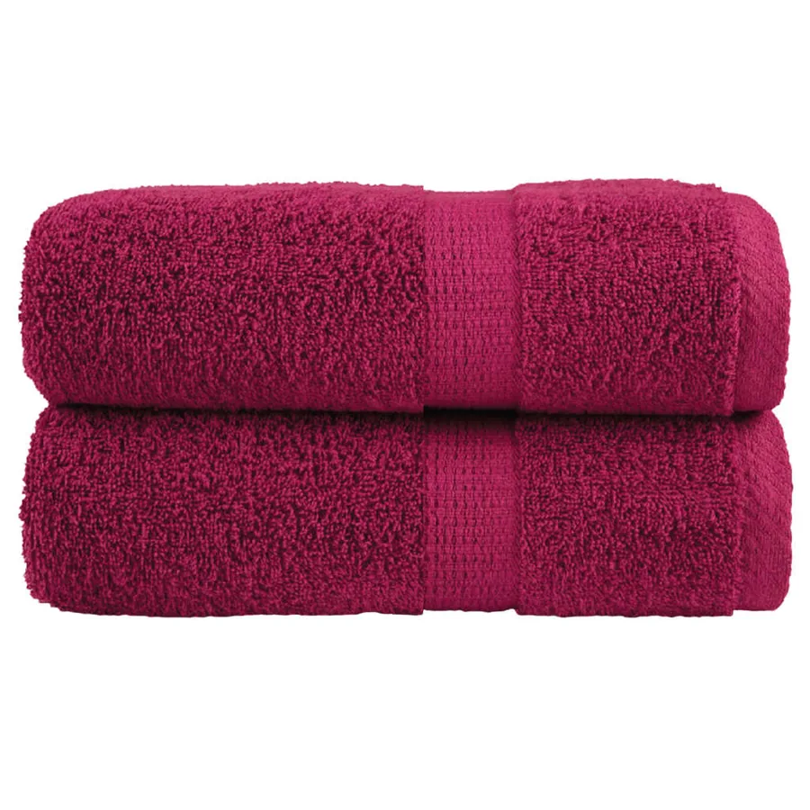 Serviettes de toilette premium SOLUND 2 pièces Bordeaux 30 x 30 cm 600 g/m²
