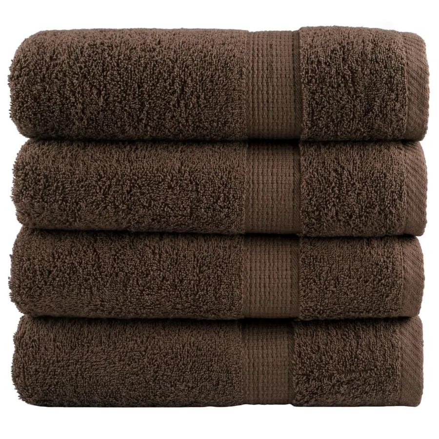 Essuie-mains de qualité supérieure SOLUND 4 pcs marron 600 g/m²