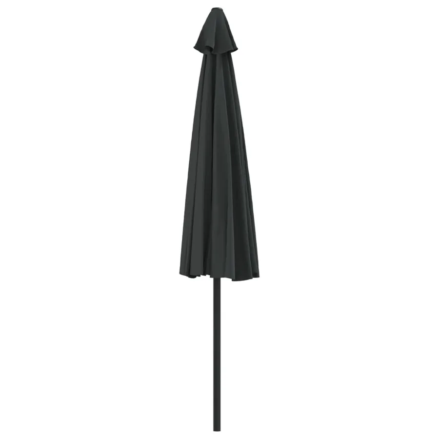 Parasol de balcon avec mât en aluminium Noir 300x155x223cm Demi - 5