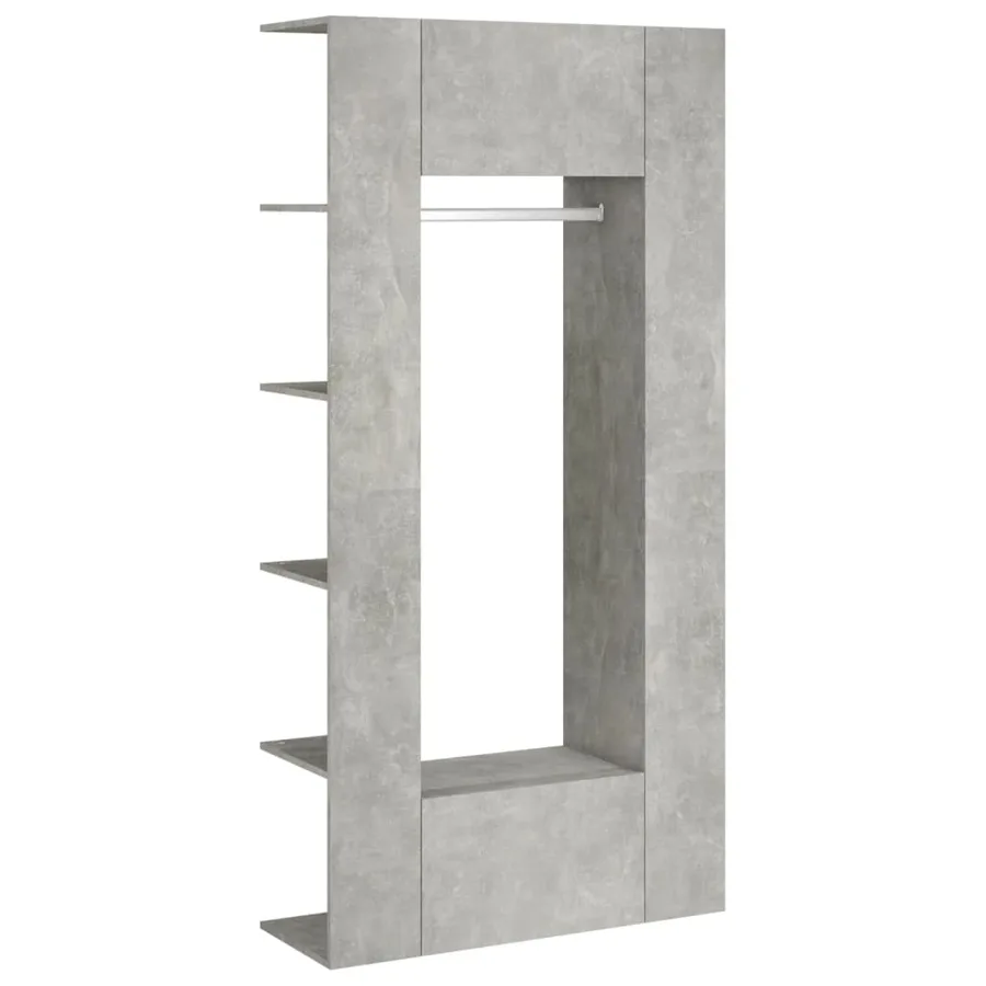Armoires de couloir 2 pcs gris béton bois d'ingénierie - 2