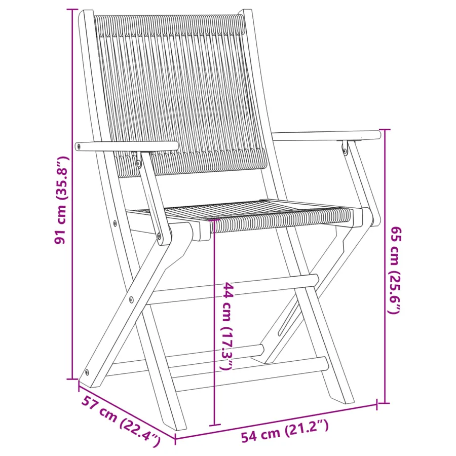 Ensemble à manger de jardin 5pcs beige polypropylène et bois - 12
