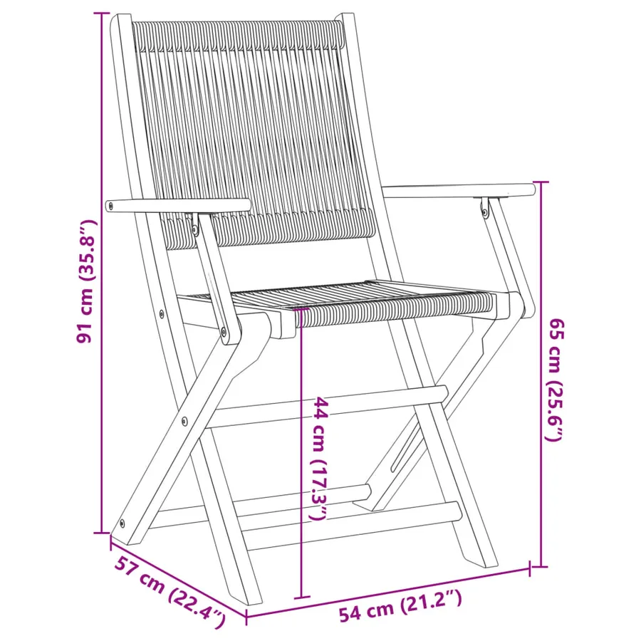 Ensemble à manger de jardin 5pcs beige polypropylène et bois - 12